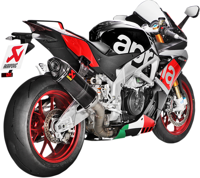 AKRAPOVIC Evolution Line Exhaust System - Titanium/Carbon Fiber S-A10E8-RC - Aprilia RSV4 2015-2020
