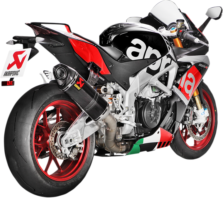 AKRAPOVIC Evolution Line Exhaust System - Titanium/Carbon Fiber S-A10E8-RC - Aprilia RSV4 2015-2020