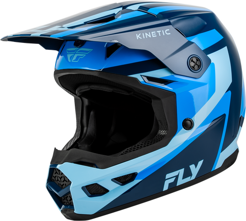 FLY Racing Kinetic Sync Helmet (2027) - Navy / Blue / Light Blue - View 19