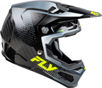 FLY Racing Formula S Carbon Protocol Helmet - Black Carbon / Grey / Hi-Viz - View 12