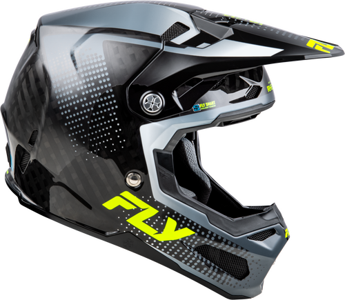 FLY Racing Formula S Carbon Protocol Helmet - Black Carbon / Grey / Hi-Viz - View 16