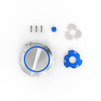Rizoma Clutch Cover - Silver/blue Bmw - ZBW109A