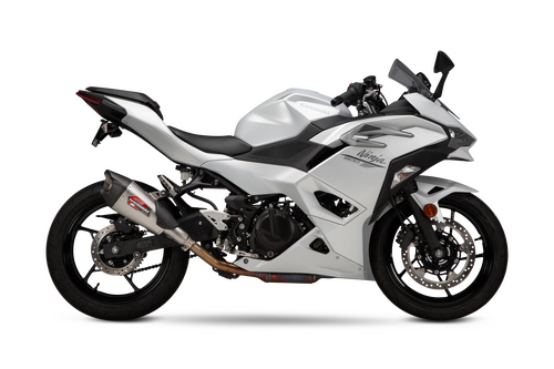 Yoshimura Ninja 500/400 / Z500/400 18-26 AT2 Stainless Slip-On Exhaust, w/ Stainless Muffler
