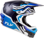FLY Racing Formula S Carbon Byte Youth Helmet (2026) - Blue Carbon / Blue / White - View 15