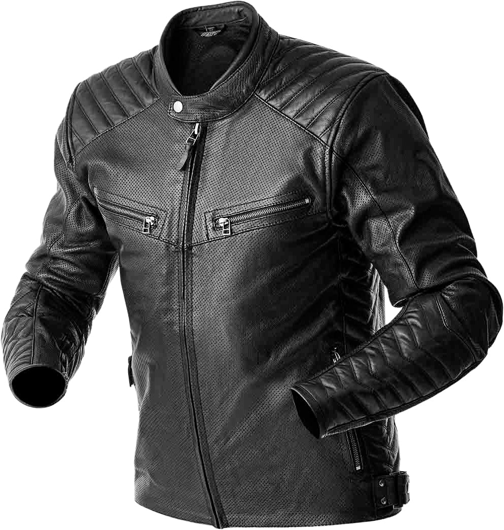 RST Roadster Air CE Men's Leather Jacket - Black - View 1