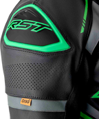 RST S1 D3O Leather Suit - Black / Grey / Fluorescent Green - View 10