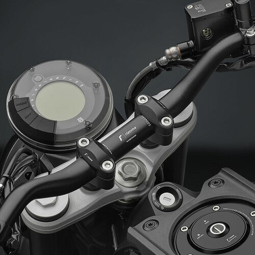 Rizoma Tapered Handlebar - Black Dia 22-29mm/H 55mm/W 740mm - MA009B