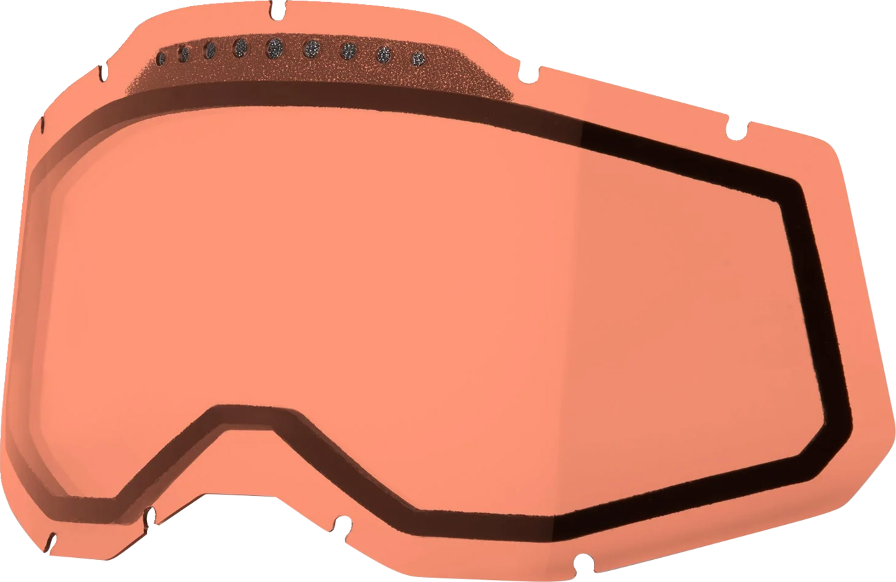 100% Accuri 2/Racecraft 2/Strata 2 Goggle Dual Pane Vented Lens — Anti-Fog/Vented - Accuri 2/Racecraft 2/Strata 2 Lens / Dual Pane / Vented / Rose 2602-0953