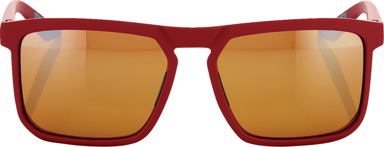 100% Renshaw Sunglasses - Renshaw Glasses / Soft Tact Crimson / Bronze Lens 2610-1253