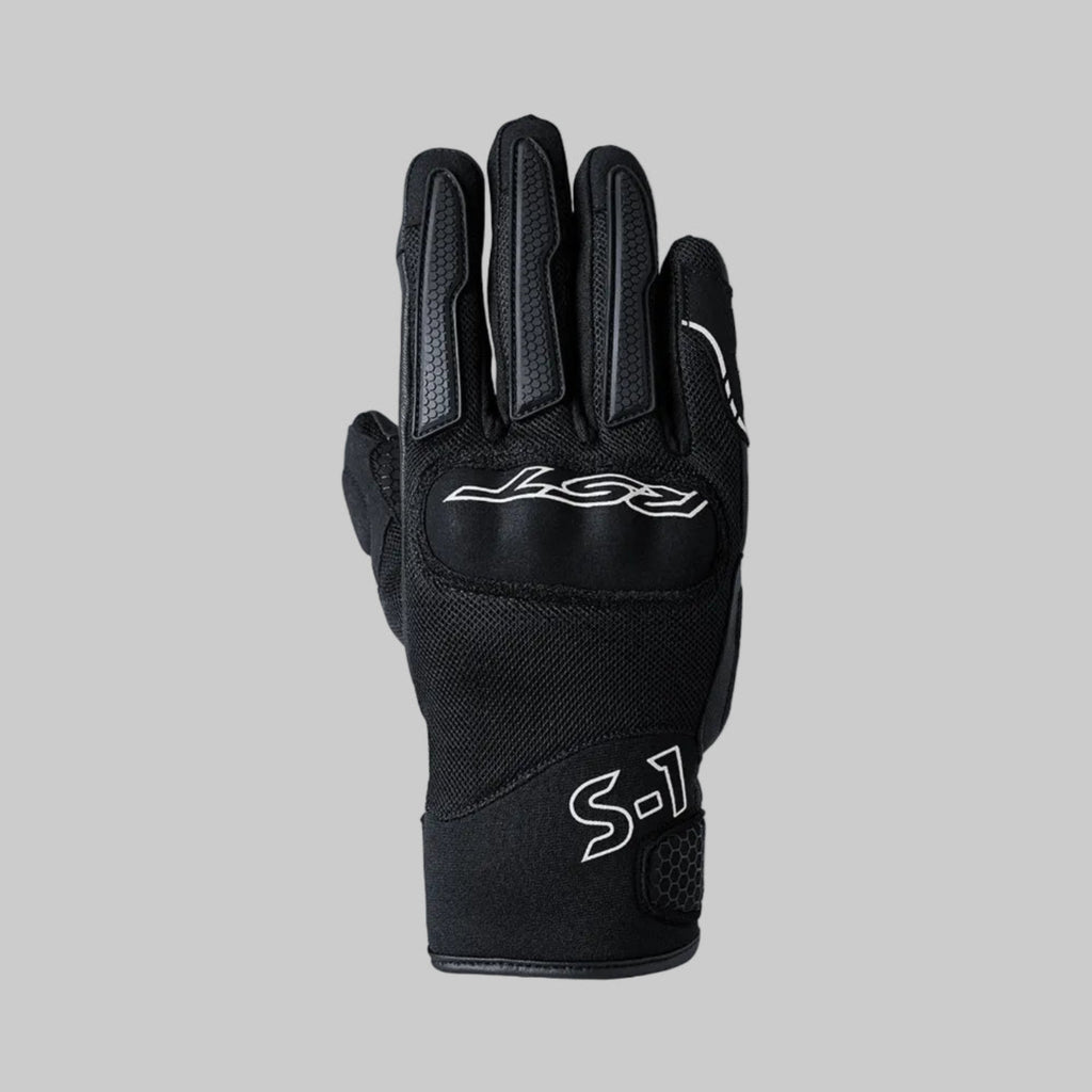 RST S-1 Mesh CE Men's Gloves - Black / Black / White - View 2