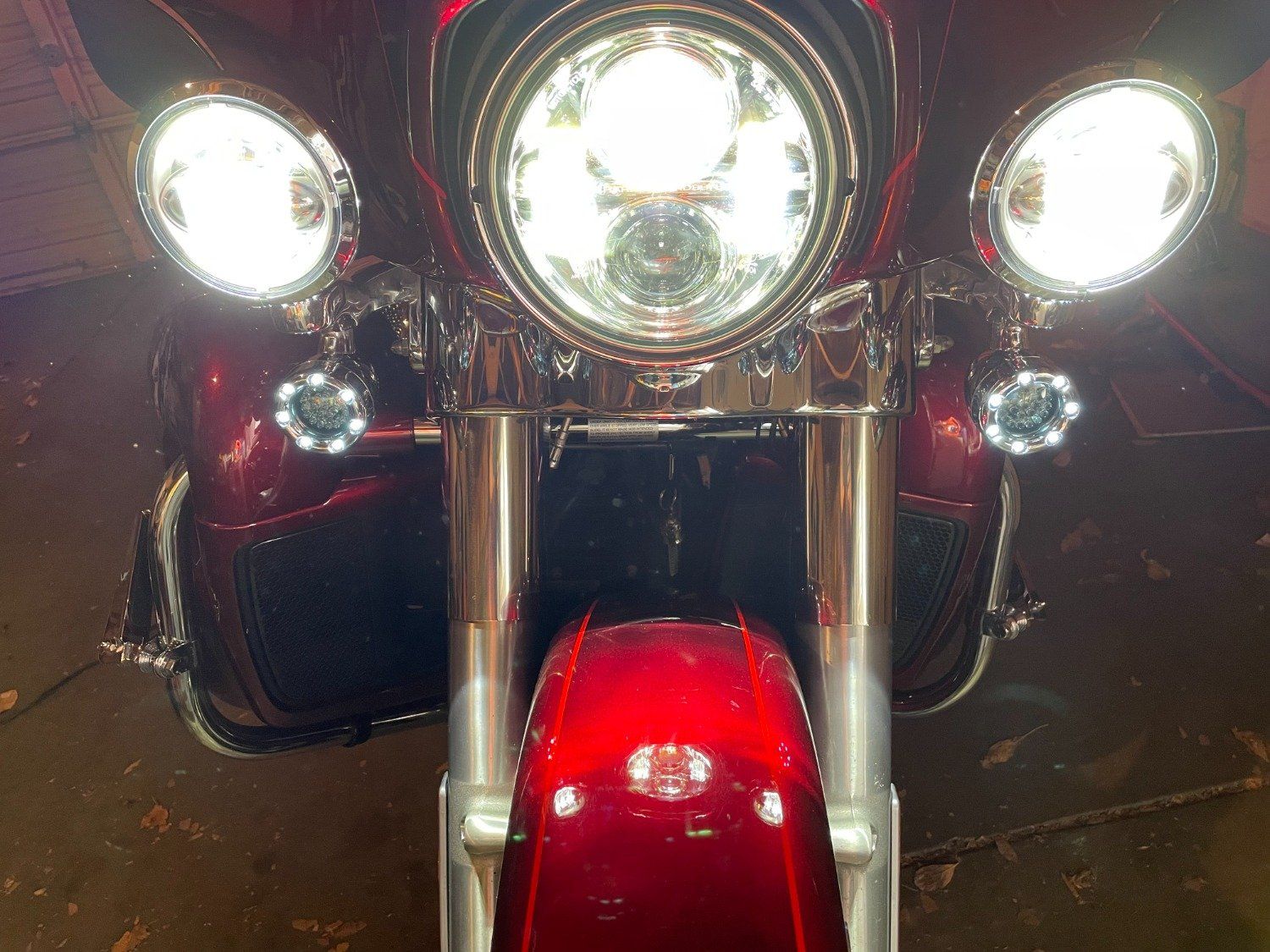 Eagle Lights 2” Infinity Beam Front LED Turn Signals with Integrated Trim Rings and White Halo Running Lights for Harley-Davidson® Motorcycles