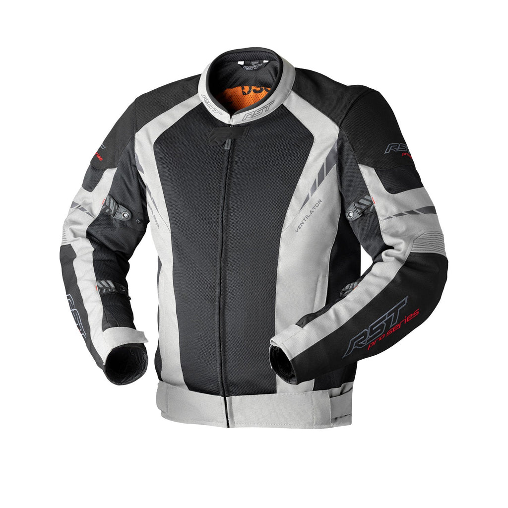 RST Ventilator XT CE Men's Textile Jacket - Black / Silver - View 7