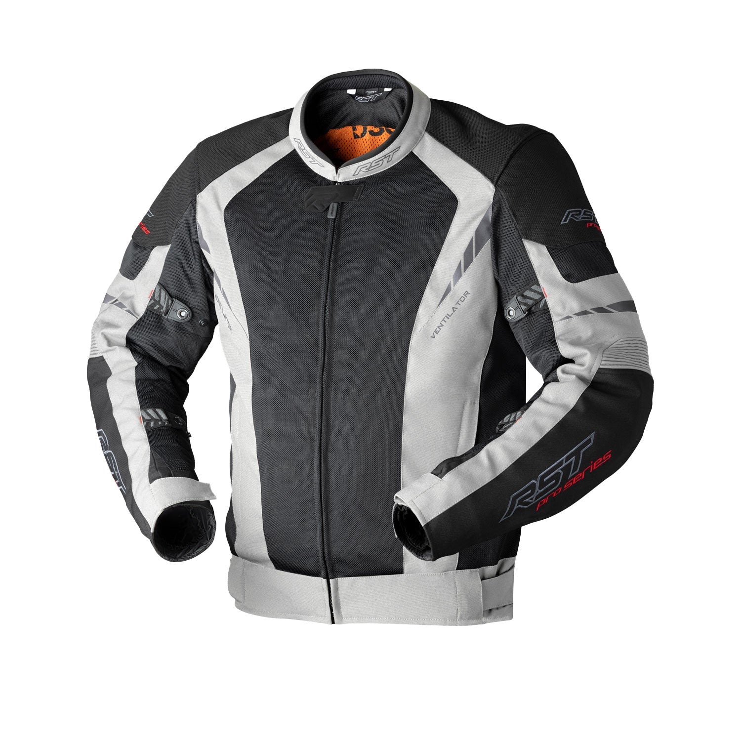 RST Ventilator XT CE Men's Textile Jacket - Black / Silver - View 7