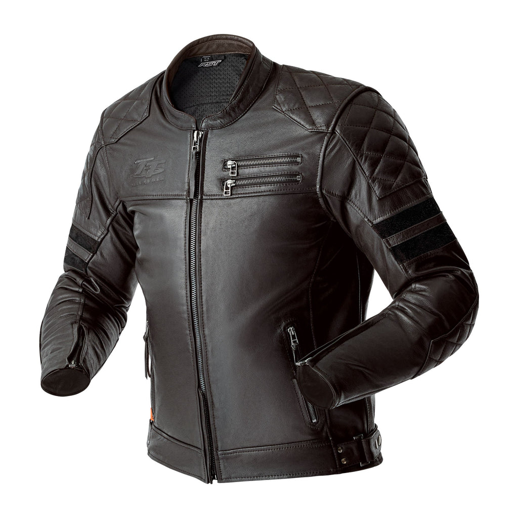 RST IOM TT Hillberry 2 CE Men's Leather Jacket - Brown - View 6