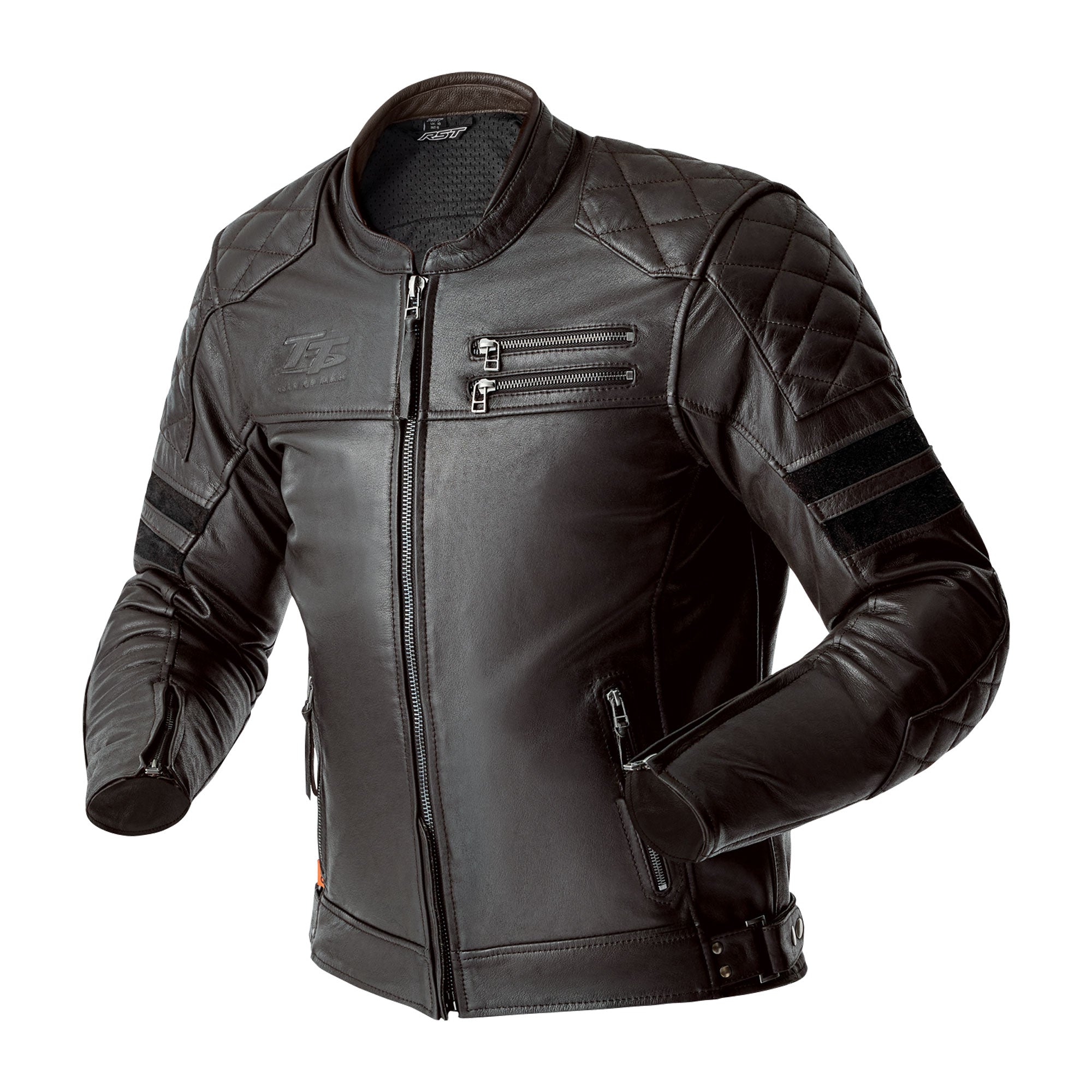 RST IOM TT Hillberry 2 CE Men's Leather Jacket - Brown - View 6