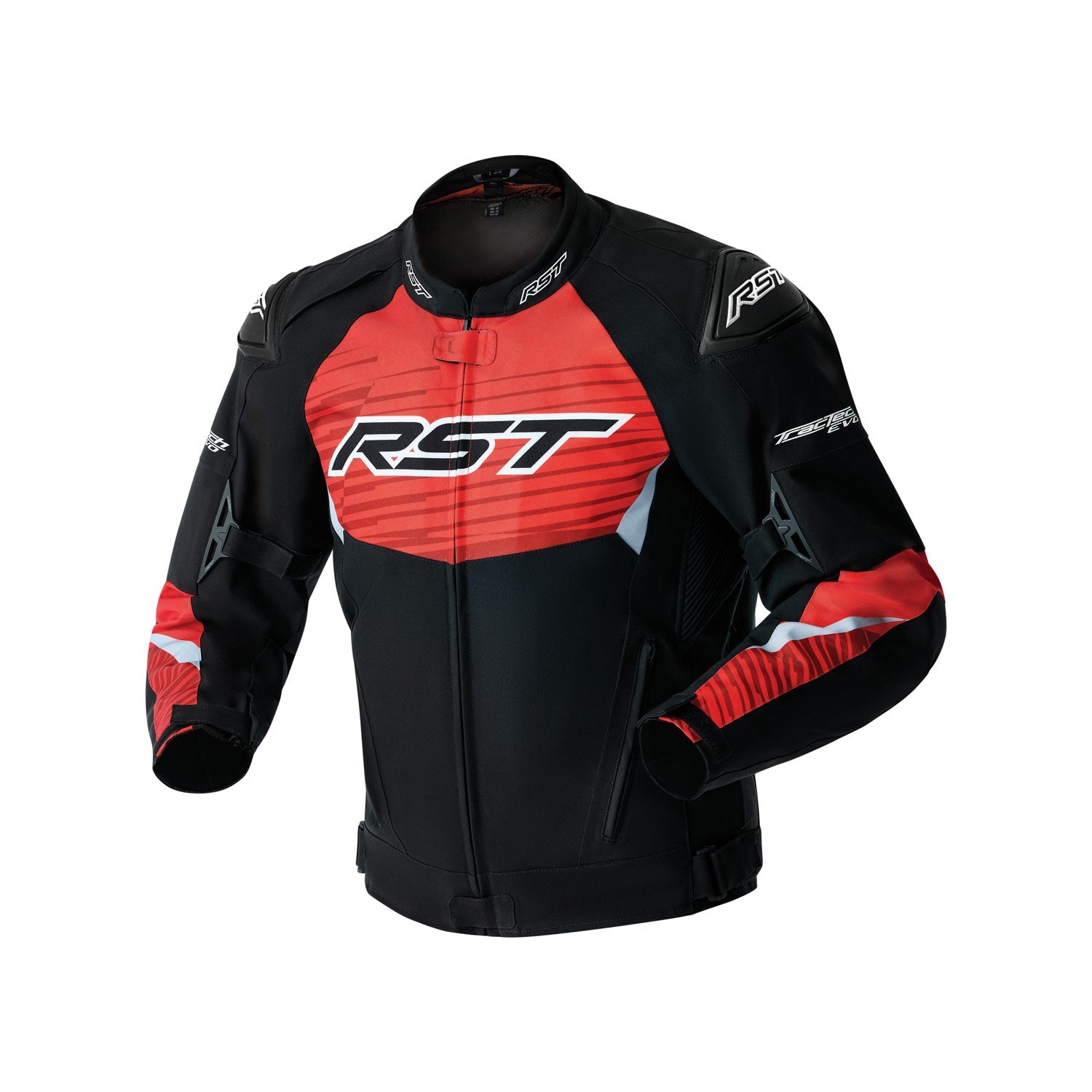 RST Tractech Evo 5 CE Men's Textile Jacket - Black / Fluorescent Red - View 9