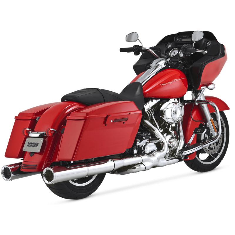 Vance & Hines Hi-Output Slip-On Mufflers - Chrome - '95-'16 FLT