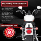 Eagle Lights 2" Rear LED Turn Signals for Harley-Davidson Motorcycles- Generation I / 1156 Base / Red