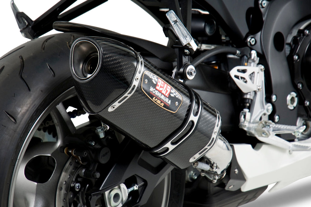 Yoshimura GSX-R600/750 11-26 R-77 Stainless Slip-On Exhaust, w/ Carbon Fiber Muffler
