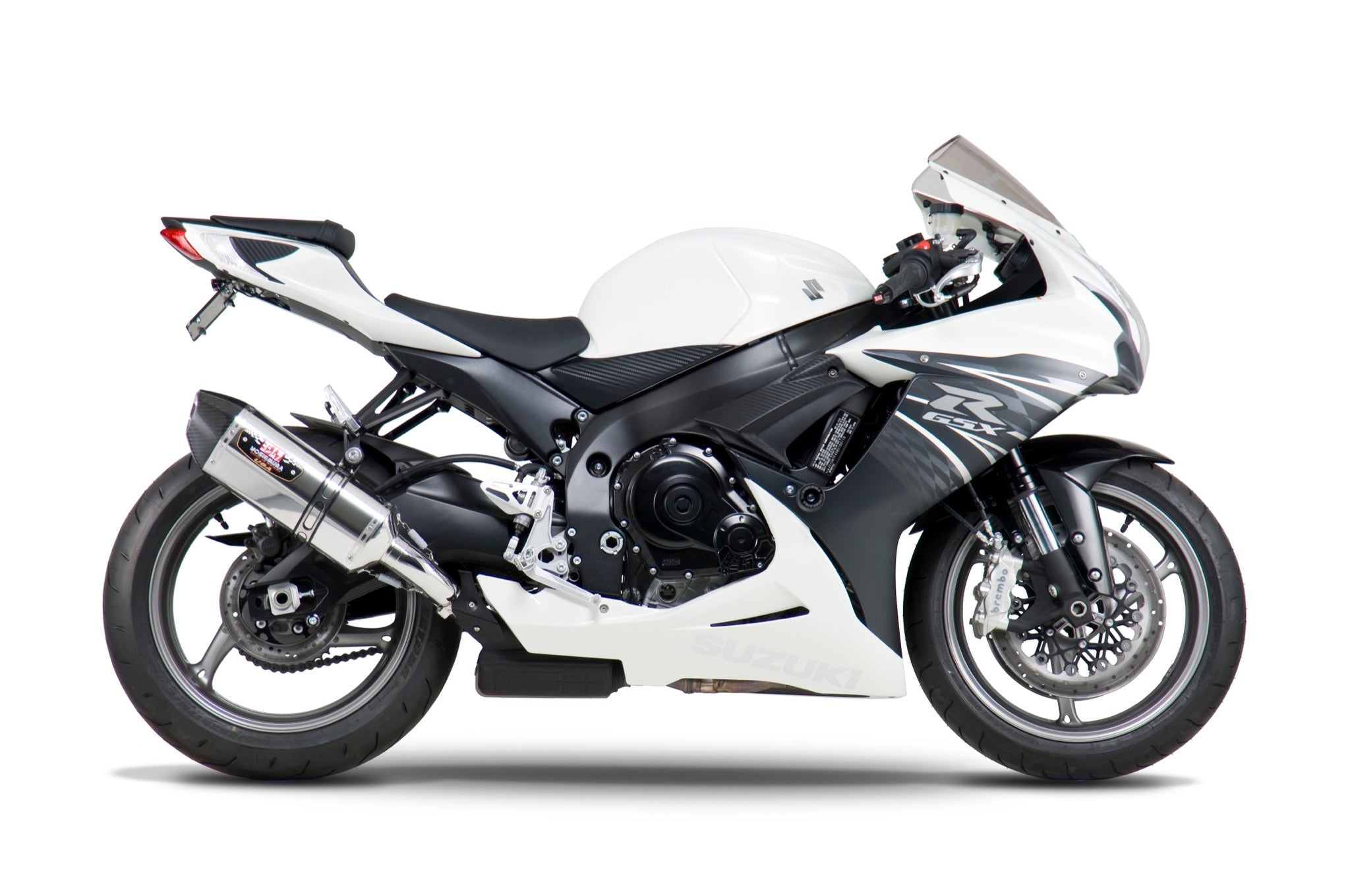 Yoshimura GSX-R600/750 11-26 R-77 Stainless Slip-On Exhaust, w/ Stainless Muffler