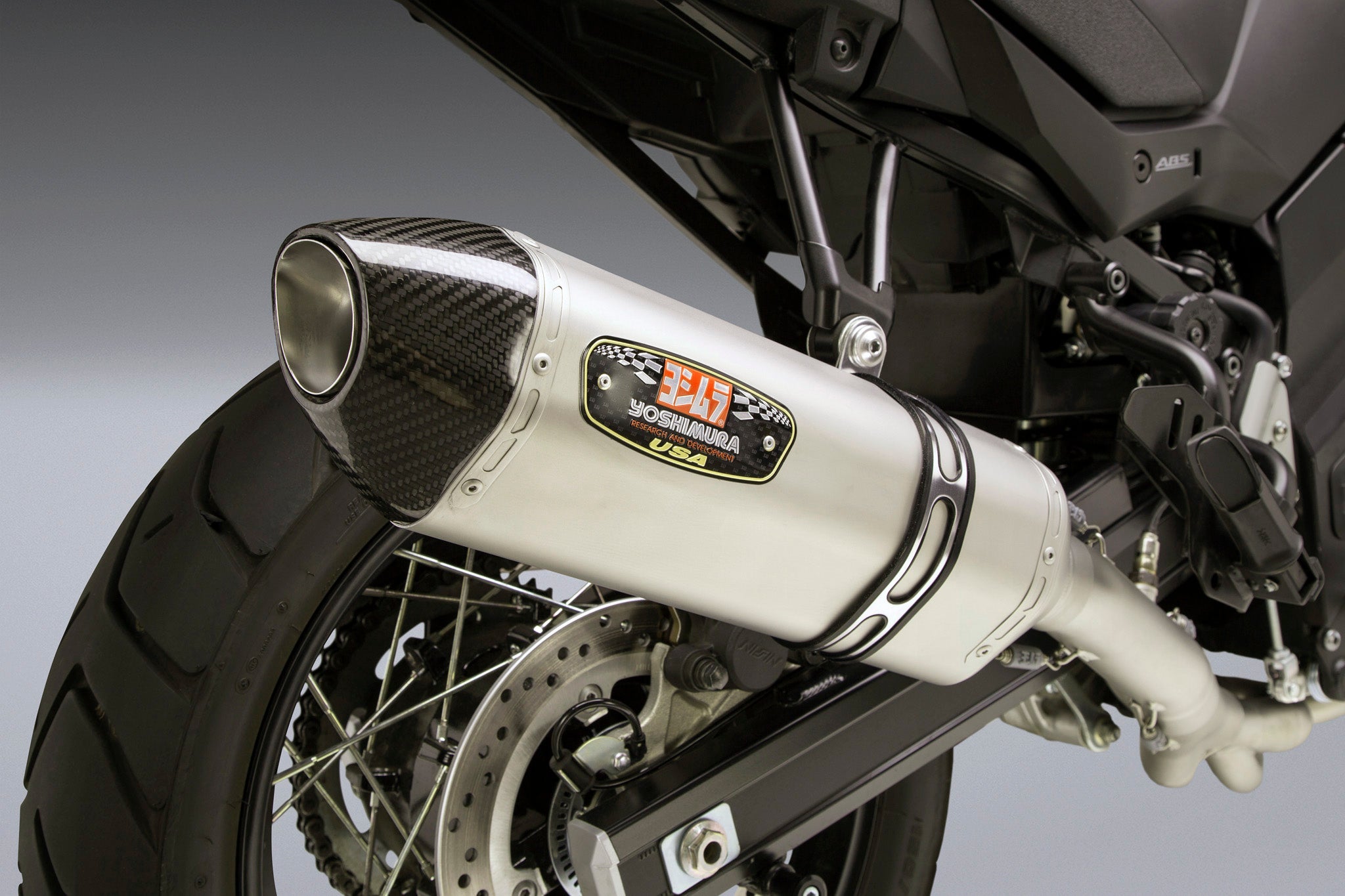 Yoshimura V-strom 650 17-25 Race R-77 Stainless 3/4 Exhaust, w/ Stainless Muffler