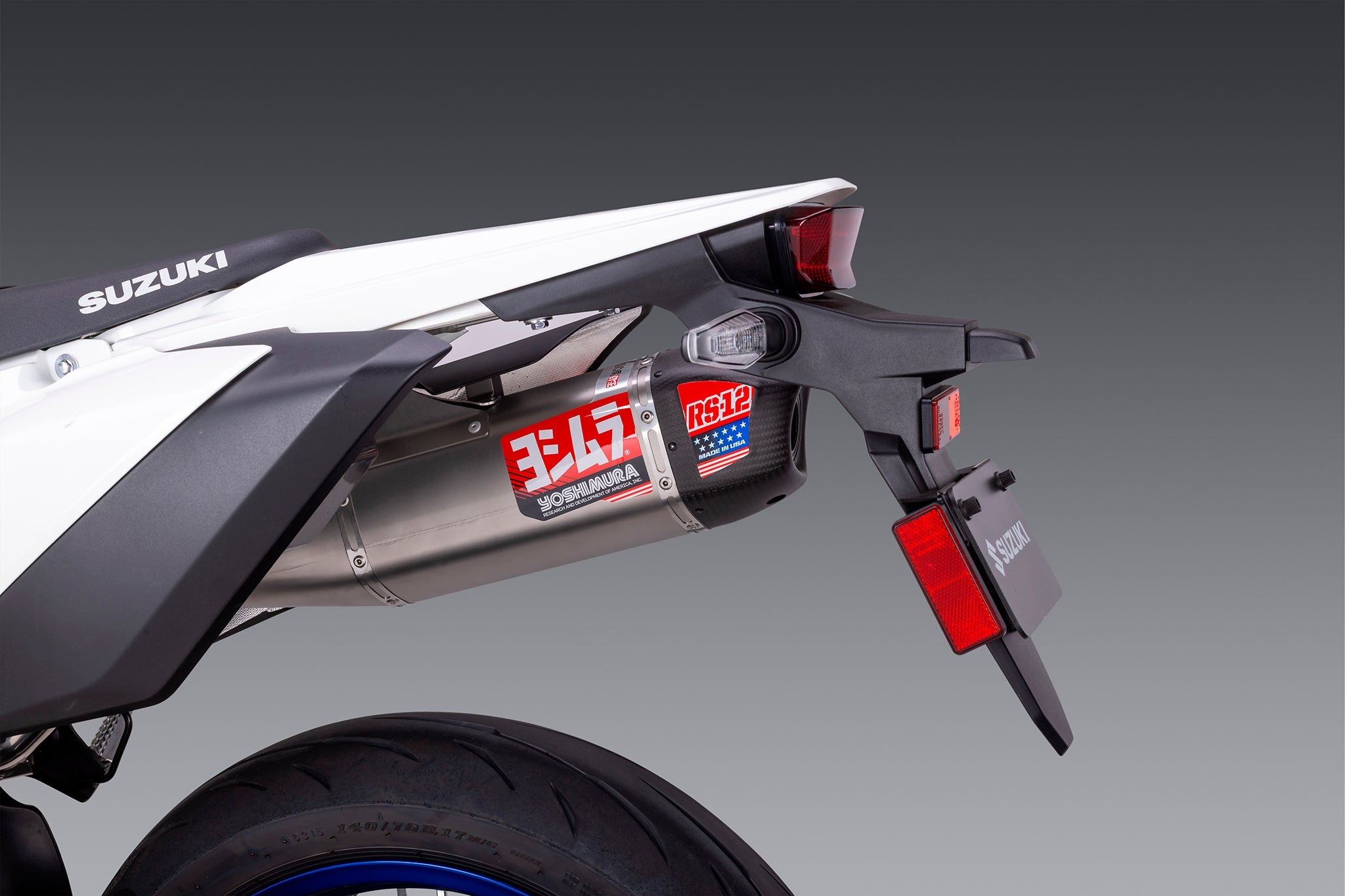 Yoshimura DR-Z4 S/sm 25-26 RS-12 Stainless Slip-On, w/ Stainless Muffler