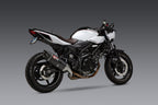 Yoshimura SV650 17-26/SV650X 19-26 AT2 Stainless Slip-On Exhaust, w/ Carbon Fiber Muffler