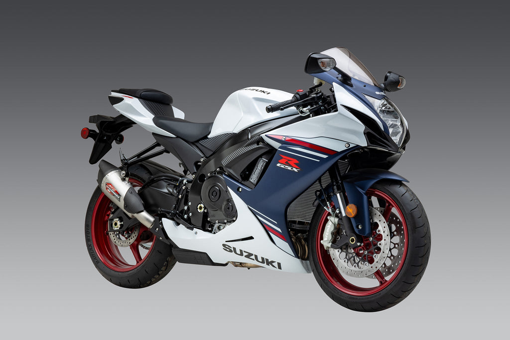 Yoshimura GSX-R600/750 2011-26 AT2 Stainless Slip-On Exhaust, w/ Stainless Muffler