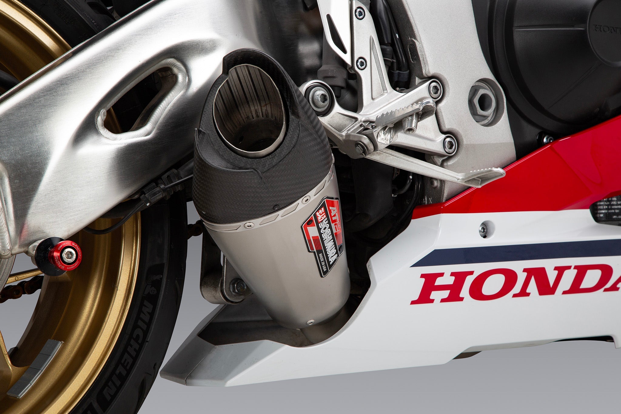 Yoshimura CBR1000RR/SP/SP2 17-26 AT2 Stainless Slip-On Exhaust, w/ Stainless Muffler
