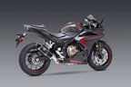 Yoshimura CBR500R 16-25 R-77 Stainless Slip-On Exhaust, w/ Carbon Fiber Muffler