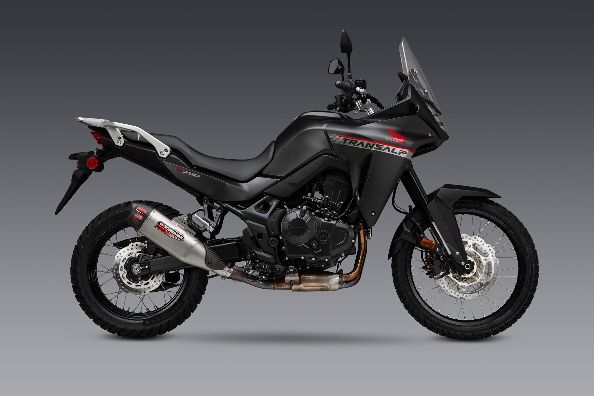 Yoshimura Transalp 2024 RS-12 Stainless Slip-On Exhaust, w/ Stainless Muffler