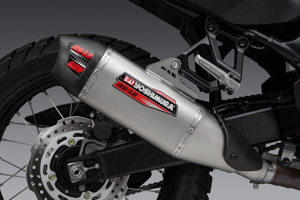 Yoshimura Transalp 2024 RS-12 Stainless Slip-On Exhaust, w/ Stainless Muffler