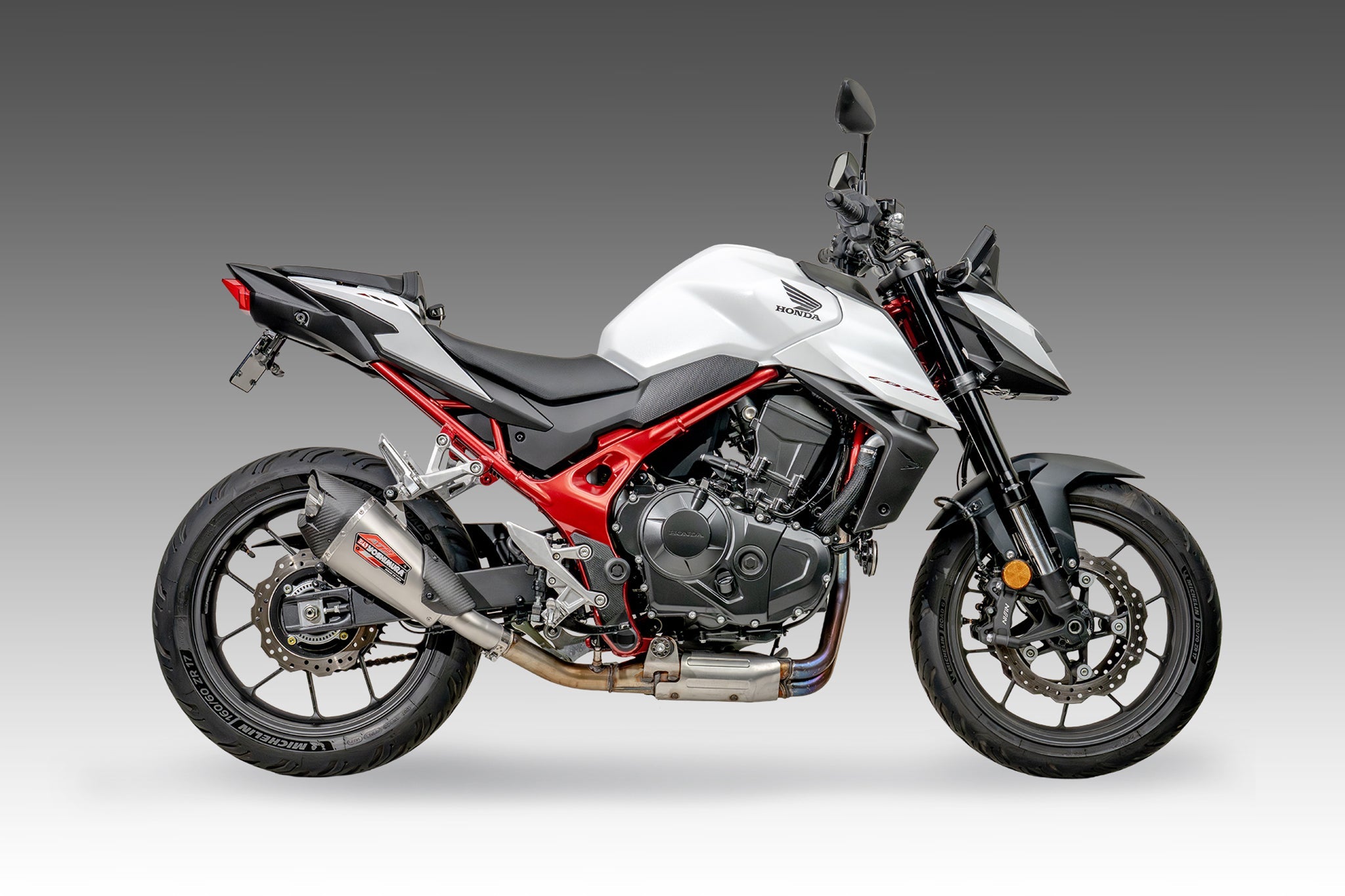 Yoshimura CB750 25-26 AT2 Stainless Slip-On Exhaust, w/ Stainless Muffler