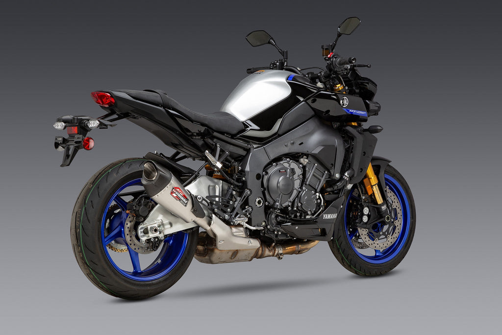 Yoshimura MT-10 22-26 AT2 Stainless Slip-On Exhaust, w/ Stainless Muffler