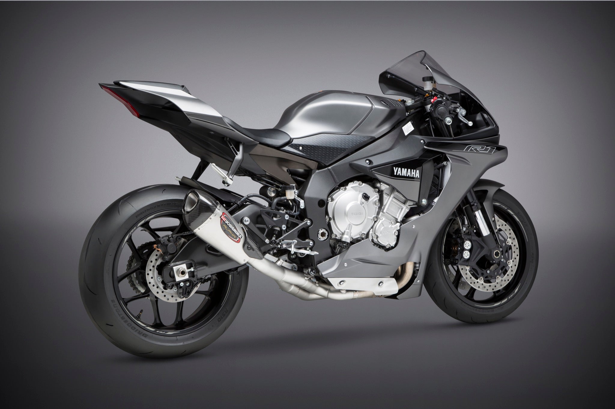 Yoshimura YZF-R1/M/S 15-25 Race Alpha T Stainless 3/4 Exhaust, w/ Stainless Muffler