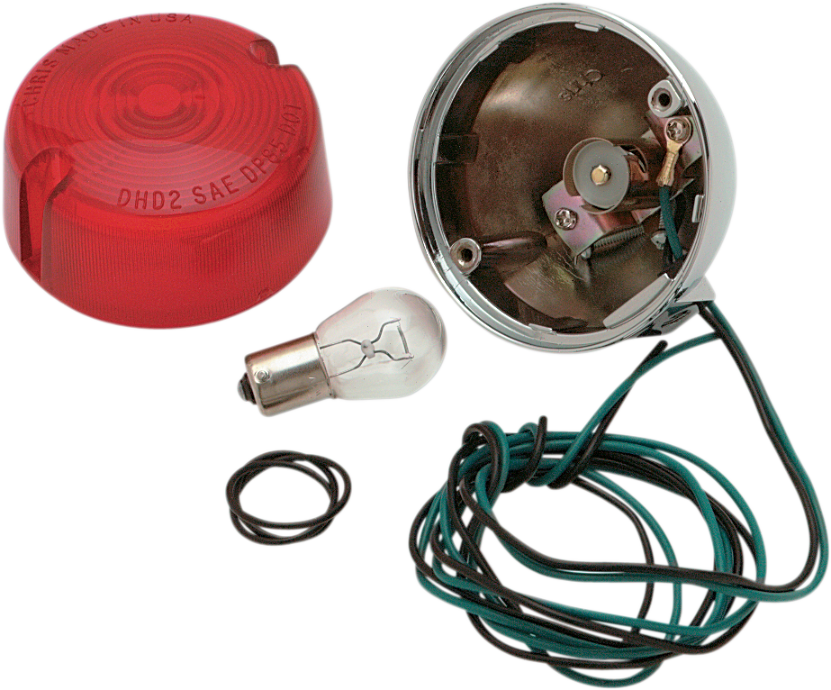 CHRIS PRODUCTS Rear Turn Signal Assembly - Red / Single Filament 8407R