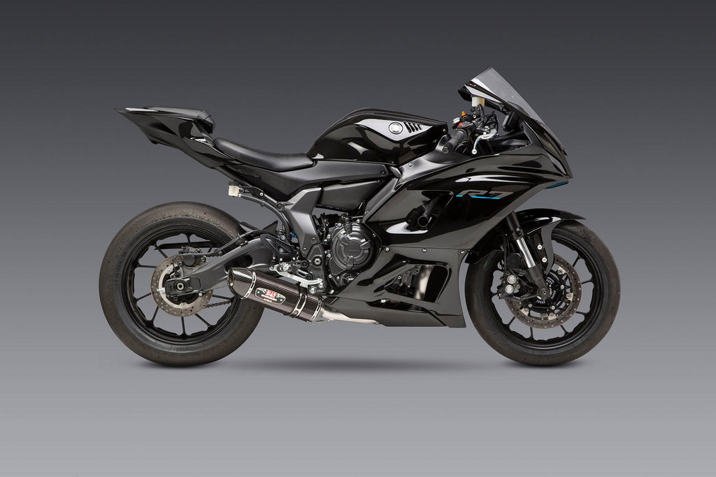 Yoshimura FZ/MT-07 15-26 / XSR700 18-26 / R7 22-26 Race R-77 Stainless Full Exhaust, w/ CF Muffler