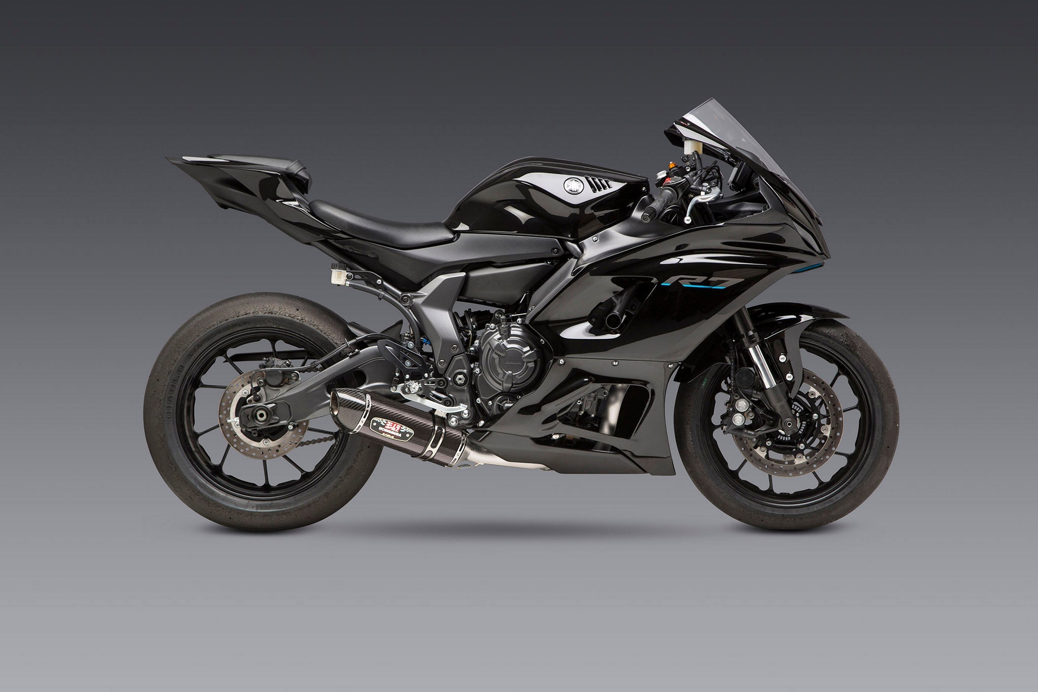 Yoshimura FZ/MT-07 15-26 / XSR700 18-26 / R7 22-26 Race R-77 Stainless Full Exhaust, w/ CF Muffler