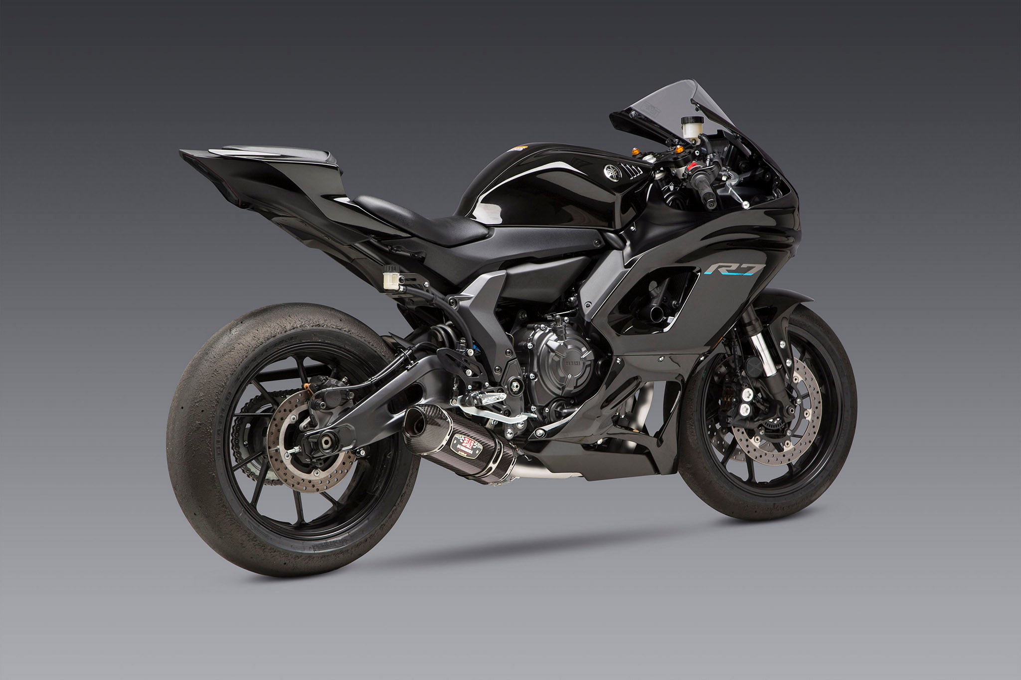 Yoshimura FZ/MT-07 15-26 / XSR700 18-26 / R7 22-26 Race R-77 Stainless Full Exhaust, w/ CF Muffler