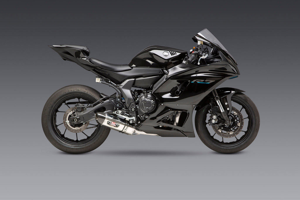 Yoshimura FZ/MT-07 15-26 / XSR700 18-26 / R7 22-26 Race R-77 Stainless Full Exhaust, w/ Stainless Muffler
