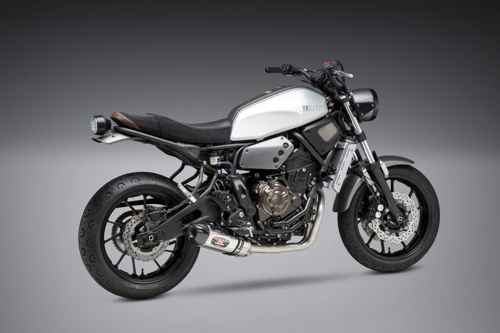Yoshimura FZ/MT-07 15-26 / XSR700 18-26 / R7 22-26 Race R-77 Stainless Full Exhaust, w/ Stainless Muffler