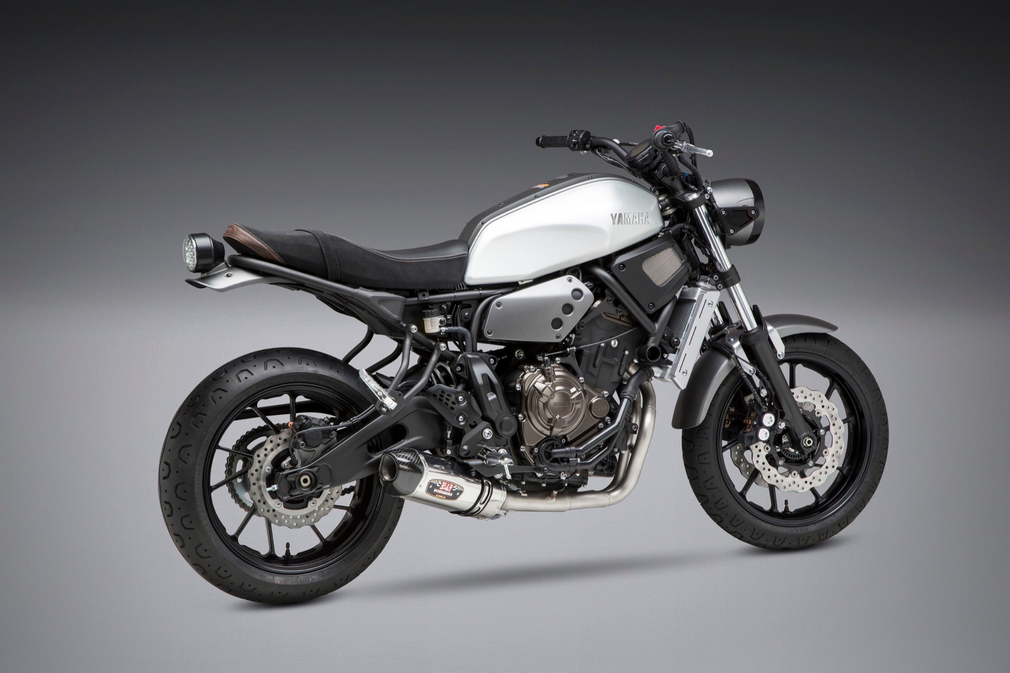 Yoshimura FZ/MT-07 15-26 / XSR700 18-26 / R7 22-26 Race R-77 Stainless Full Exhaust, w/ Stainless Muffler
