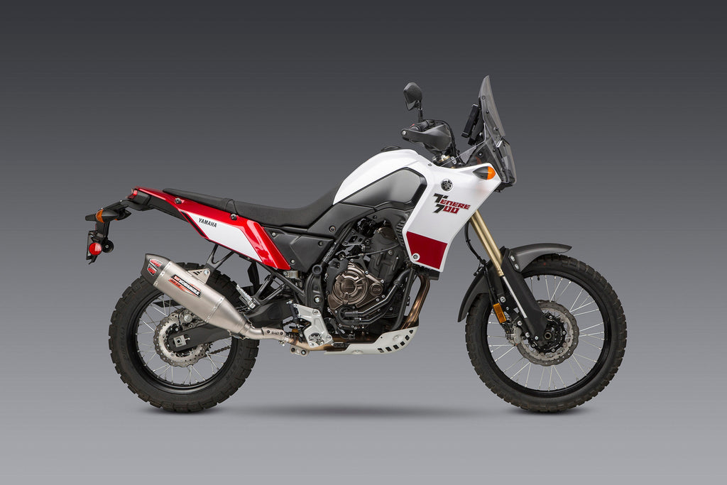 Yoshimura Tenere 700 21-26 RS-12 Stainless Slip-On Exhaust, w/ Stainless Muffler