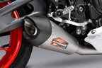 Yoshimura R7 22-26 / MT-07 17-26 Race AT2 Stainless Full Exhaust, w/ Stainless Muffler