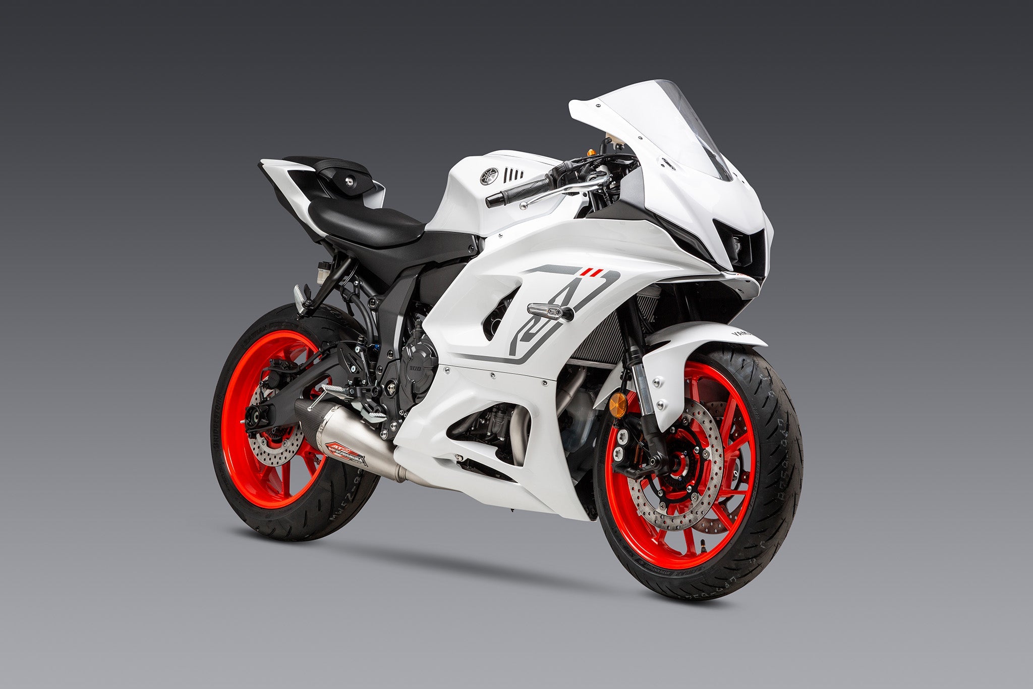 Yoshimura R7 22-26 / MT-07 17-26 Race AT2 Stainless Full Exhaust, w/ Stainless Muffler