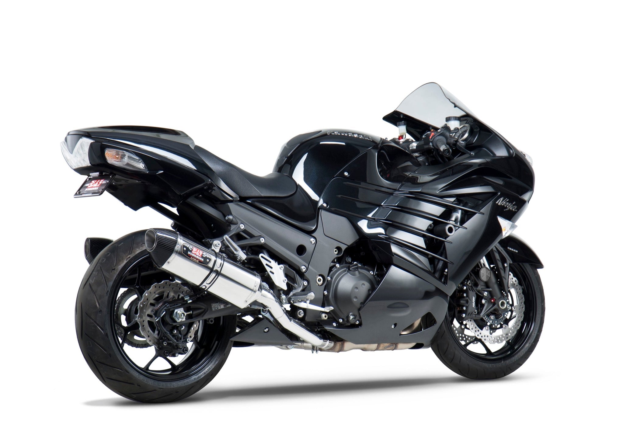 Yoshimura ZX-14R 12-25 Race R-77 Stainless Slip-On Exhaust, w/ Stainless Mufflers