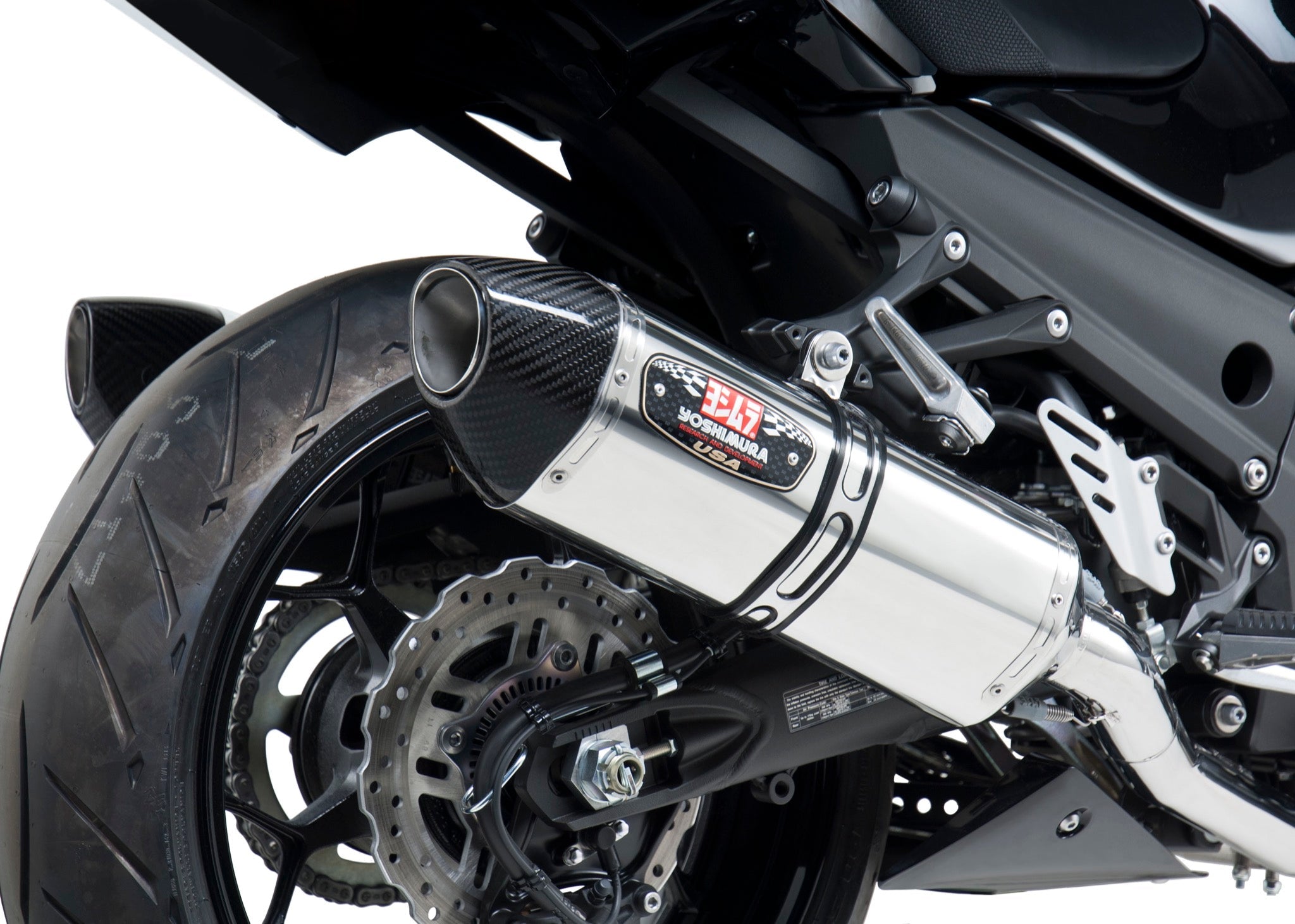Yoshimura ZX-14R 12-25 Race R-77 Stainless Slip-On Exhaust, w/ Stainless Mufflers