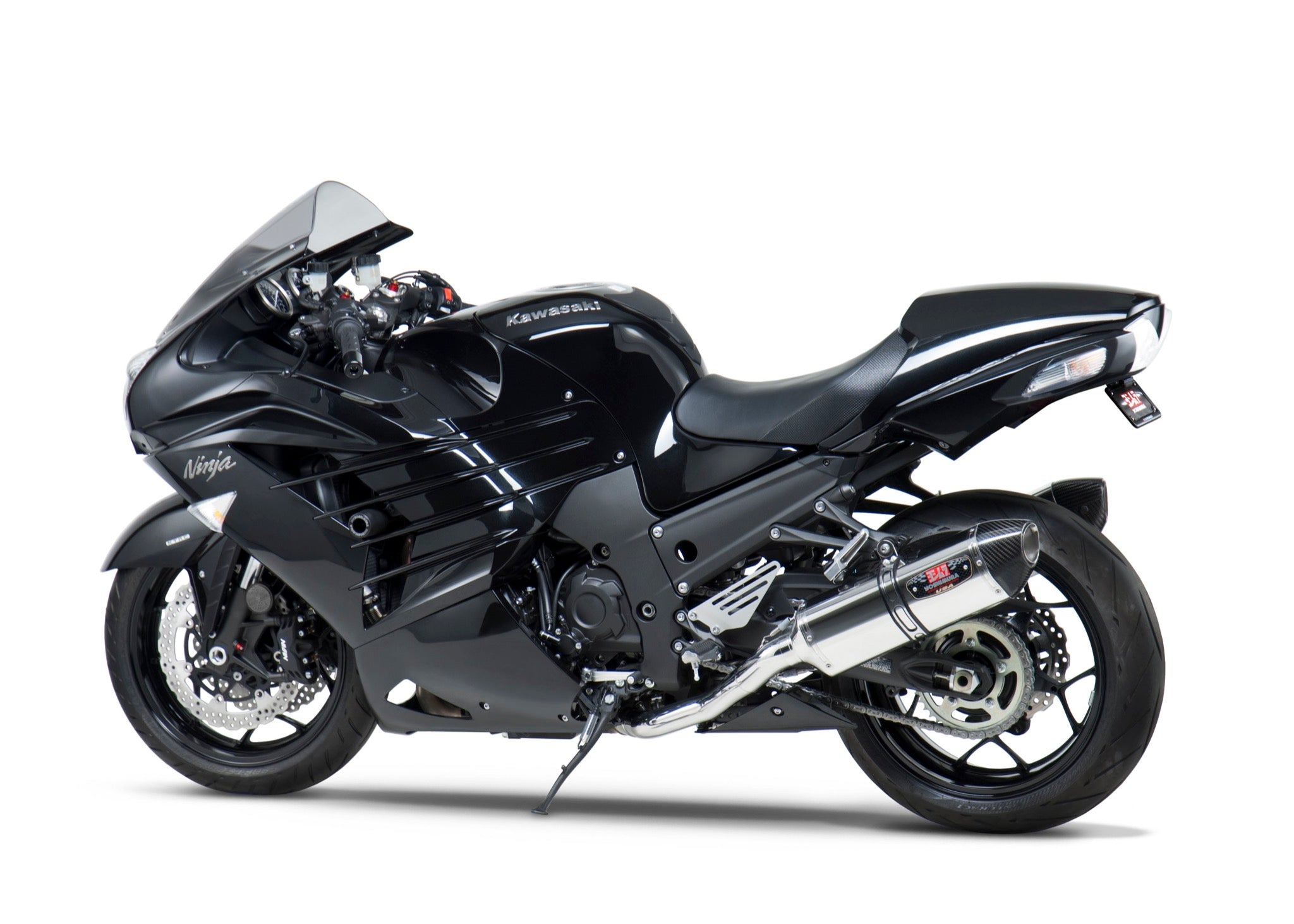Yoshimura ZX-14R 12-25 Race R-77 Stainless Slip-On Exhaust, w/ Stainless Mufflers