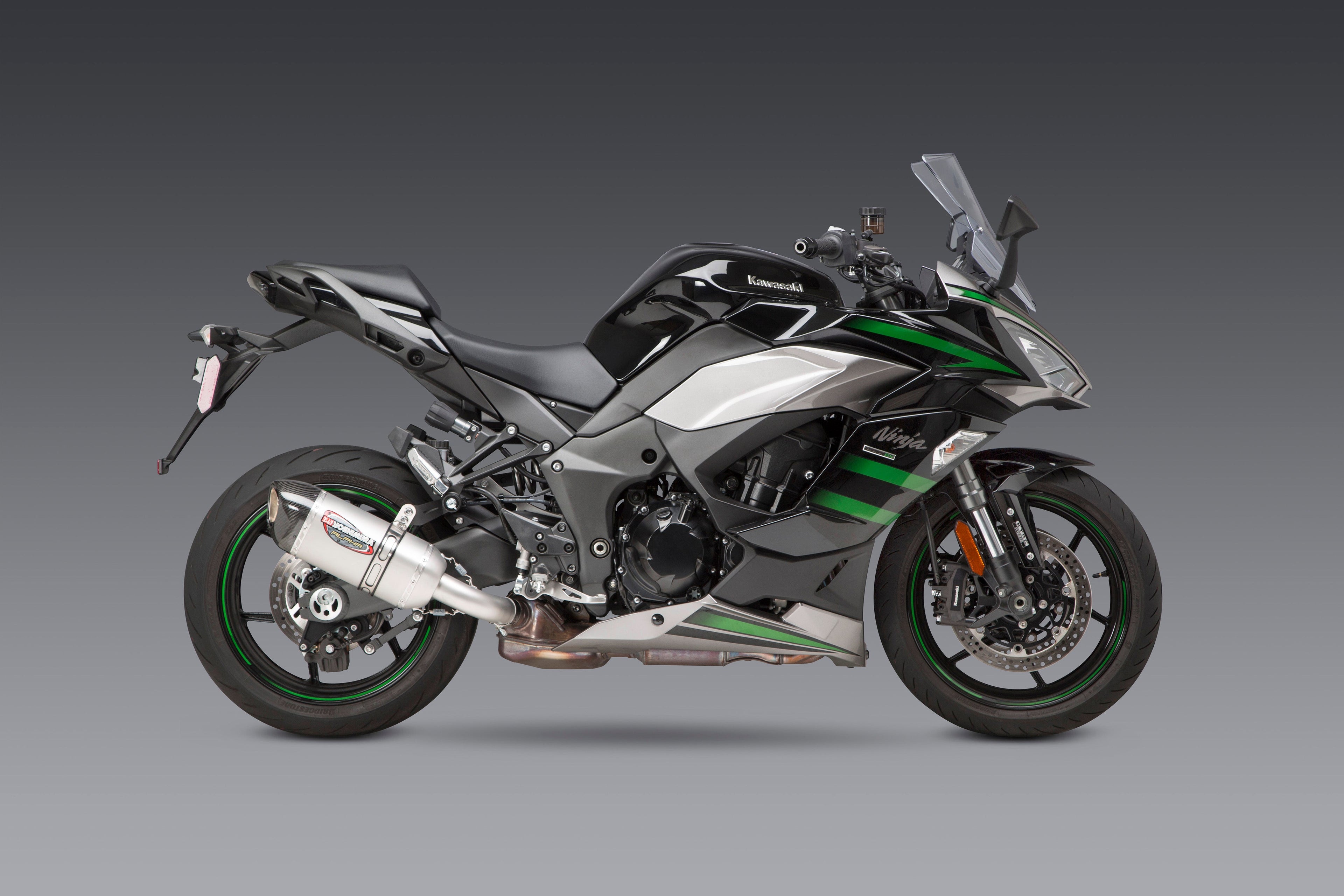 Yoshimura Ninja 1000SX 20-24/Ninja 1100SX 25-26 Alpha Stainless Slip-On Exhaust, w/ Stainless Muffler