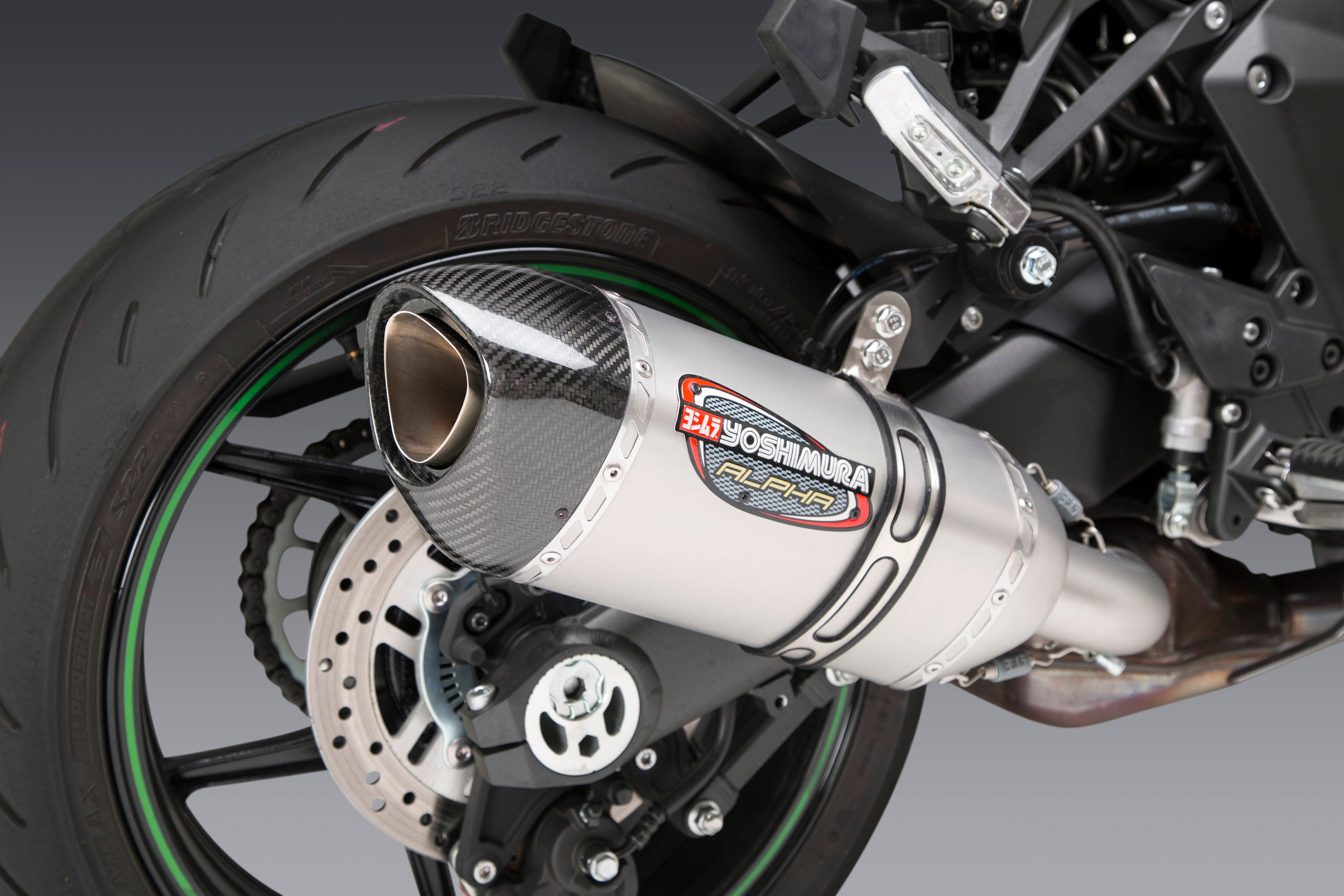 Yoshimura Ninja 1000SX 20-24/Ninja 1100SX 25-26 Alpha Stainless Slip-On Exhaust, w/ Stainless Muffler